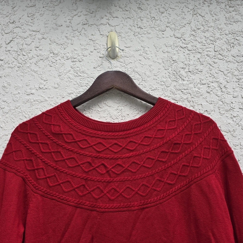 Talbots Diamond Cable Sweater Size L - Picture 3 of 11